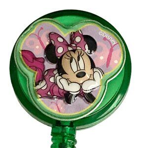 Disney Minnie Mouse Charm ID Badge Holder Lanyard Retractable Reel Pink Dots